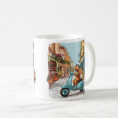 Mug Toto Caniche Standard en Scooter (Devant droit)