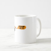 Mug Toucan le fait ! Oiseau motivant. Un autocollant a (Devant droit)