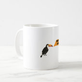 Mug Toucan le fait ! Oiseau motivant. Un autocollant a (Devant gauche)