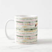 Mug Toucan Oiseau Rose Vert Rayures (Gauche)
