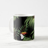 Mug Toucan vintage tropical, couteau fleuri feuille pa (Devant gauche)