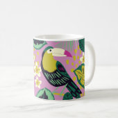 Mug Toucanes tropicales : Motif de fleurs (Devant droit)