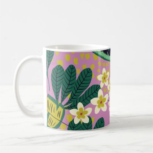 Mug Toucanes tropicales : Motif de fleurs (Gauche)