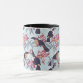 Mug Toucans avec les fleurs exotiques (Centre)