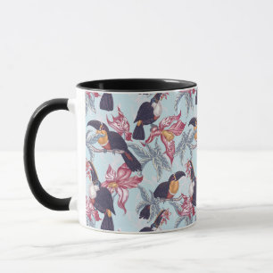 Mug Toucans avec les fleurs exotiques
