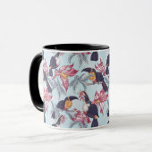 Mug Toucans avec les fleurs exotiques (Devant gauche)