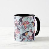 Mug Toucans avec les fleurs exotiques (Devant droit)