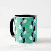 Mug Toucans sur Turquoise (Devant gauche)