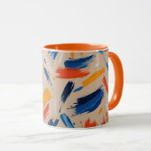 Mug Touche Abstraite de peinture vive (Devant droit)