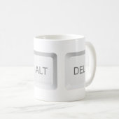 Mug Touche de clavier d'ordinateur CTRL ALT DEL de Sli (Devant droit)