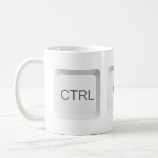 Mug Touche de clavier d'ordinateur CTRL ALT DEL de Sli (Gauche)
