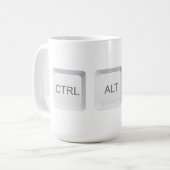 Mug Touche de clavier d'ordinateur CTRL ALT DEL de Sli (Devant gauche)