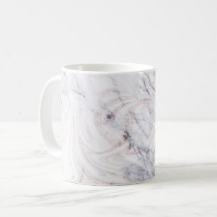 Mug Touche de marbre rose blanc et gris tourbillonnant