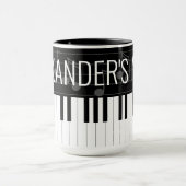 Mug Touches de piano avec nom (Centre)
