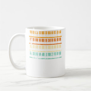 Mug Touches de piano classiques dans un design vintage