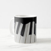 Mug Touches de piano déformées Deux tonalités (Devant gauche)