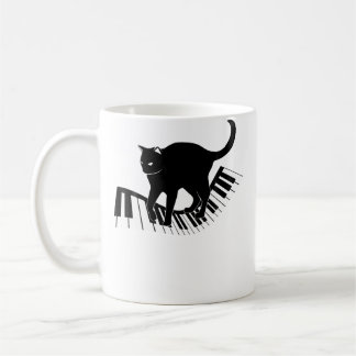 Mug Touches de piano drôles Cadeau Hommes Femmes Chat 