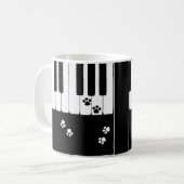 Mug Touches de piano et pattes de chat (Devant gauche)