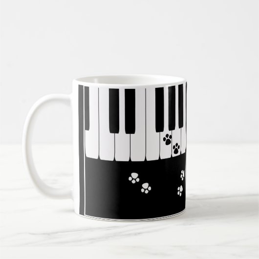Mug Touches de piano et pattes de chat (Gauche)