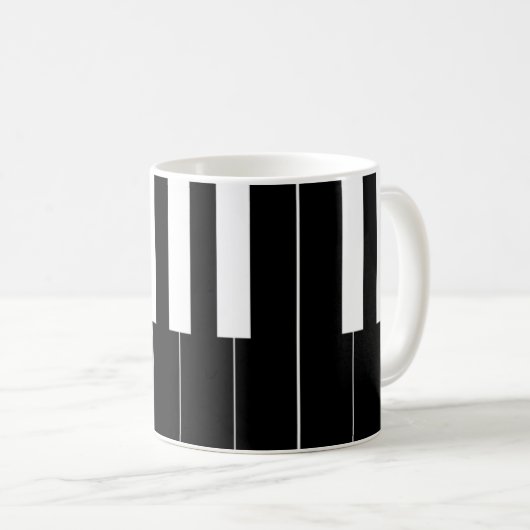 Mug Touches de piano inversées (Devant droit)