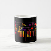 Mug Touches de piano, notes de musique et devis de pla (Centre)