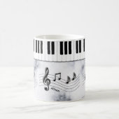 Mug Touches de piano personnalisées et notes musicales (Centre)