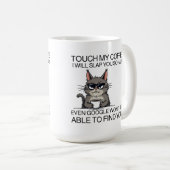 Mug Touchez mon café et je vous giflerai (Devant droit)