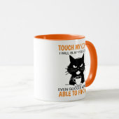 Mug Touchez Mon Café, Je Vais Te Frapper Si Dur (Devant droit)