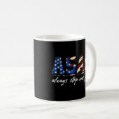 Mug Toujours Arrêter Et Prier Drapeau Américain (Devant droit)