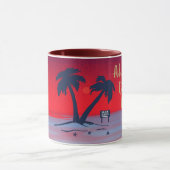 Mug Toujours Au Bord De La Plage ! Rouge pourpre (Centre)