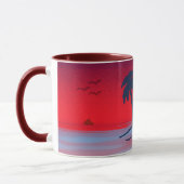 Mug Toujours Au Bord De La Plage ! Rouge pourpre (Gauche)