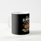 Mug Toujours design de chat noir Halloween pumpkin (Devant gauche)