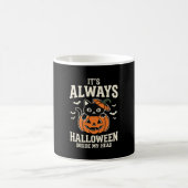 Mug Toujours design de chat noir Halloween pumpkin (Centre)