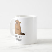 Mug Toujours Dire À La Dent Positve Animal Beaver Pun (Devant gauche)