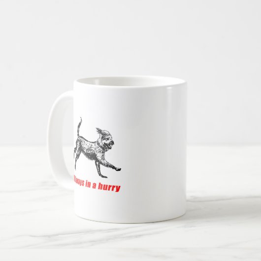 Mug Toujours en déplacement Concept amusant Impression (Devant gauche)