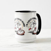 Mug Toujours en marche arrière - Drôle design Latecome (Devant droit)