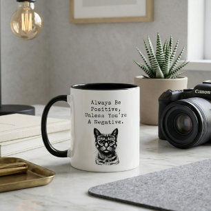 Mug Toujours être positif Humour de professeur de math