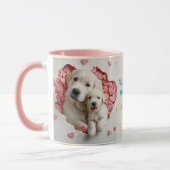 Mug Toujours ma mère -Chien maman & bébé rose (Gauche)