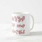 Mug Toujours m'embrasser bonsoir mignon rouge baisers (Devant droit)
