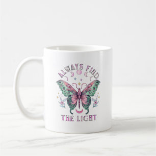 Mug Toujours trouver la lumière Beau papillon coloré