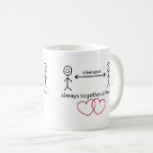 Mug Toujours unis dans la boue de coeur (Devant droit)