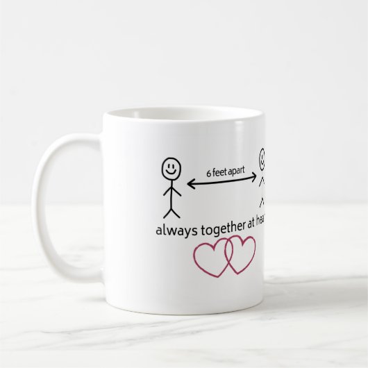 Mug Toujours unis dans la boue de coeur (Gauche)