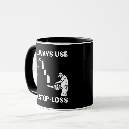 Mug Toujours utiliser Stop Loss dans Trading (Devant gauche)