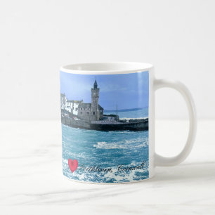 Mug Tour d'horloge Porthleven + Attente De La Sculptur