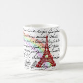 Mug Tour Eiffel à billes rouges (Devant droit)