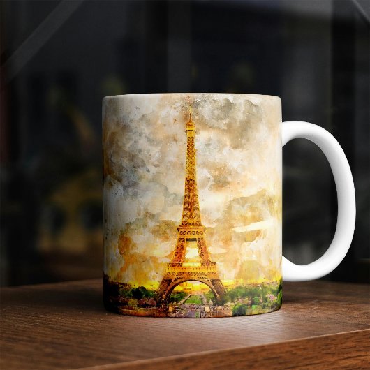 Mug Tour Eiffel à Paris au coucher du soleil nr1