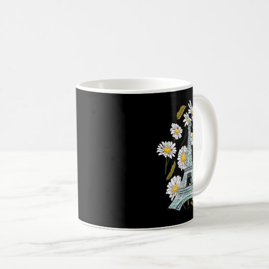 Mug Tour Eiffel Automne Fleur Paris Tomber En France A (Devant droit)