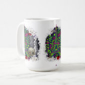 Mug Tour Eiffel Graffiti Néon Urbain (Devant gauche)