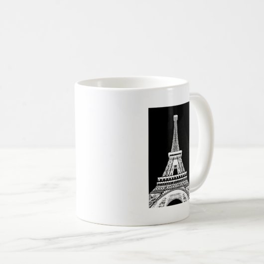 Mug Tour Eiffel noir blanc (Devant droit)