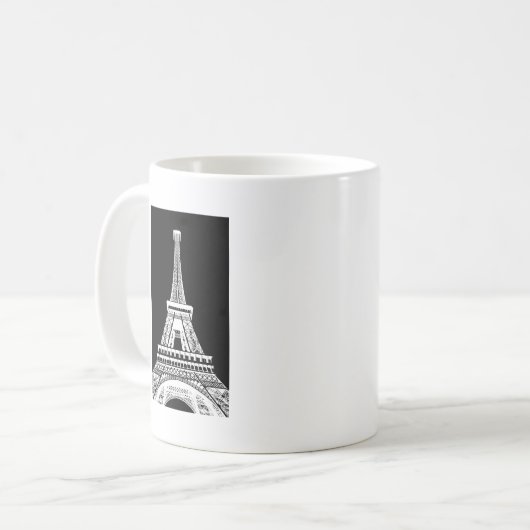 Mug Tour Eiffel noir blanc (Devant gauche)